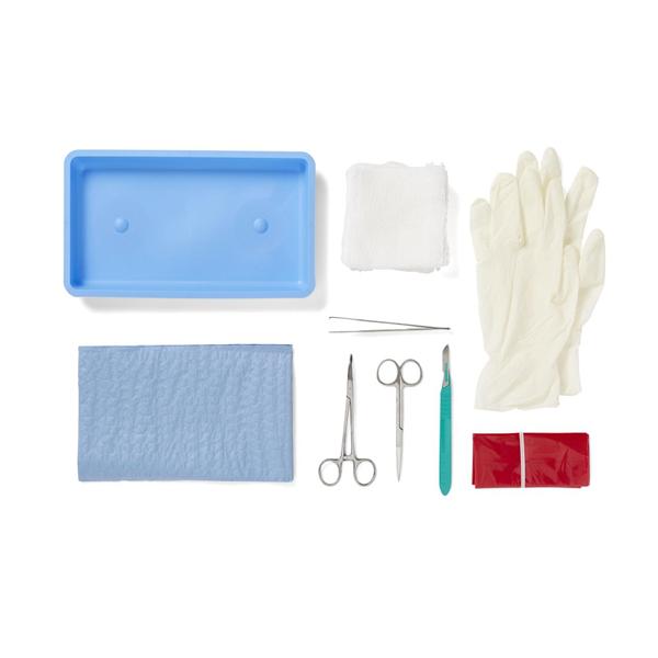 Tray Debridement W/ Ltx Glv/Sclpl 10/Irs Strt Scsrs Ltx Strl 28/Case